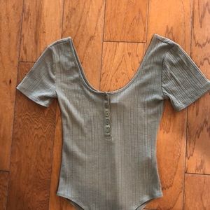 Army green bodysuit
